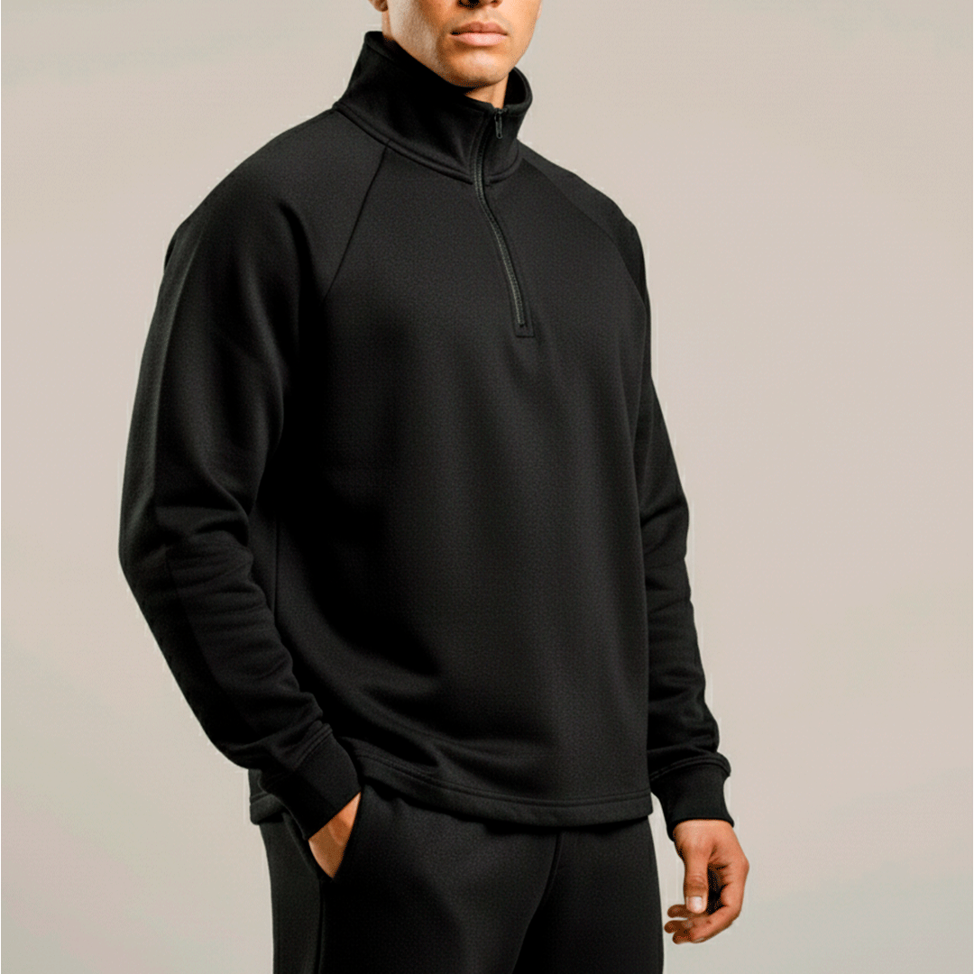 premium blanks - HALF ZIP PULLOVER 320GSM