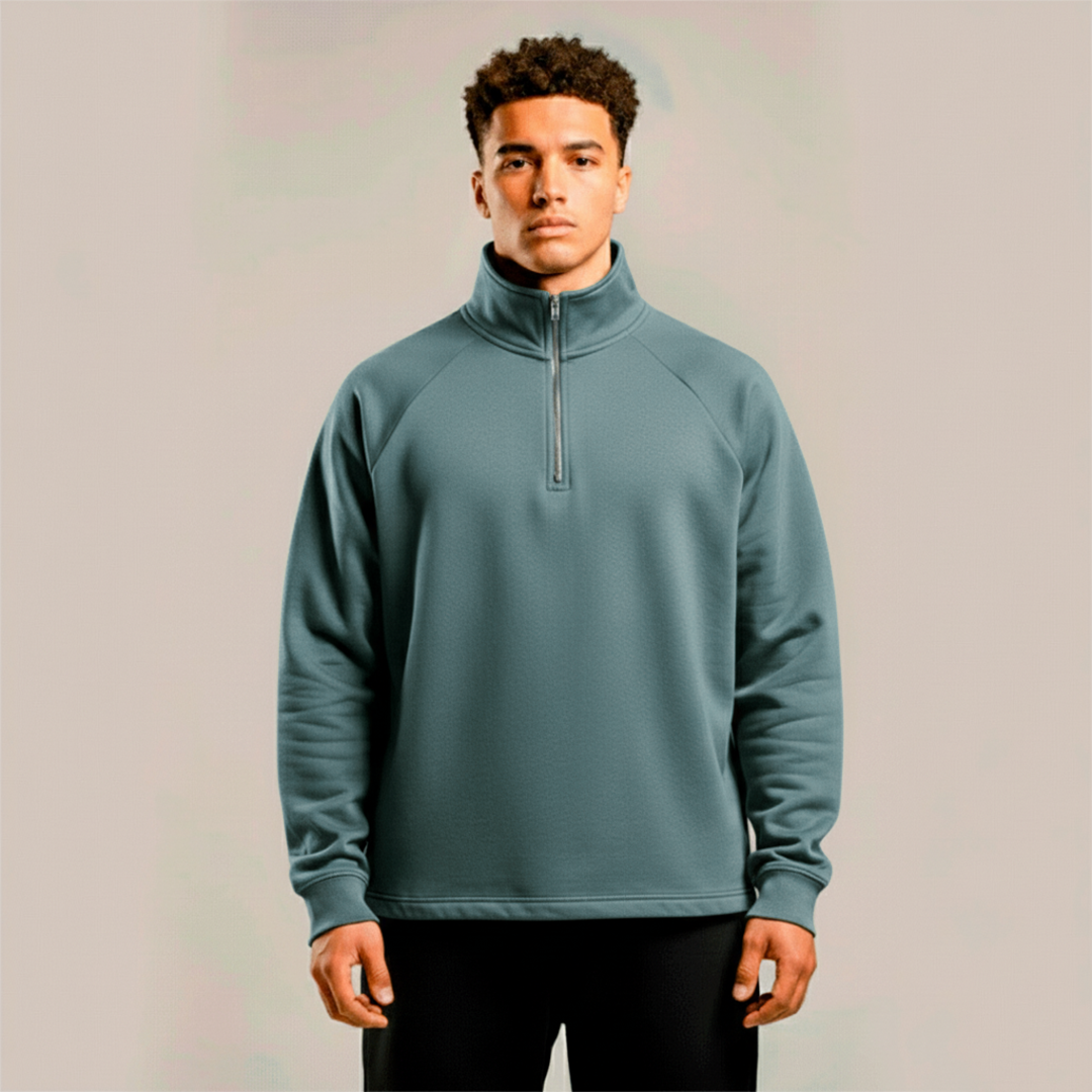 premium blanks - HALF ZIP PULLOVER 320GSM